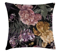 Poduszka FIORI czarna 45 cm x 45 cm