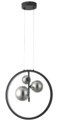 Reality Lampa wisząca LED OMAHA czarna 4000K 1600lm 20W 3xG9