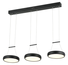 Lampa LED THEA czarna 4000K 3x12W 2880lm