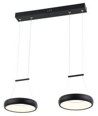 Lampa LED THEA czarna 4000K 2x12W 1920lm