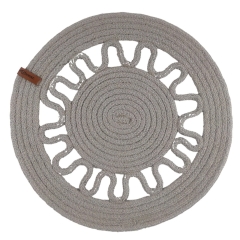 Podkładka na stół BOHO śr. 35 cm szara