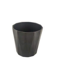 Osłonka ceramiczna Flores czarna - śr. 12 cm