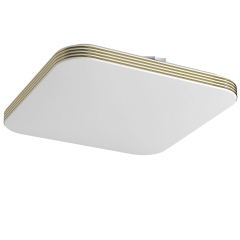 Milagro Plafon LED Dabar 17W 4000K 1530lm IP44 biało-złoty 33 x 33 cm