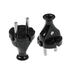 Plastrol Wtyczka prosta 2P WT-2 czarna