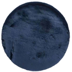 Dywan RABBIT-FUR navy koło średnica 100 cm