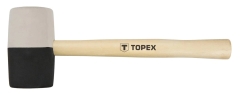 Topex Młotek gumowy 680g śr. 63 mm biało-czarny