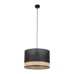 TK LIGHTING Lampa wisząca PAGLIA BLACK śr. 38 cm 1 x E27