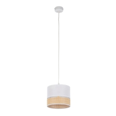 TK LIGHTING Lampa wisząca PAGLIA WHITE śr. 20 cm 1 x E27