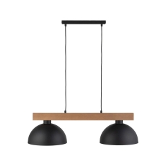 TK Lighting Lampa wisząca OSLO BLACK 2xE27 15WK