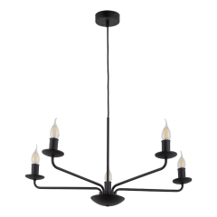 TK Lighting Lampa wisząca LIMAL czarna 5xE14