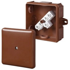 Elektro-Plast Puszka IP55 natynkowa brązowa 86x86x39 mm
