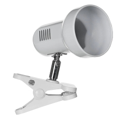 Activejet Lampka metalowa na klips E27 60W biała
