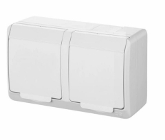 Elektro-Plast Gniazdo Hermes podwójne białe
