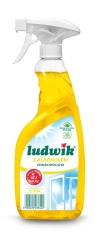 Ludwik Płyn do mycia szyb i glazury z alkoholem 600 ml lemon