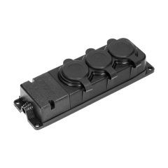 Rozgałęziacz 3 gniazdka IP44 gumowy 16A 230V
