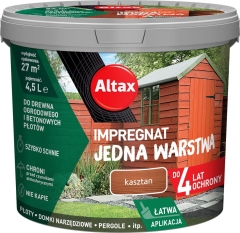 Altax Impregnat jedna warstwa kasztan - 4,5L