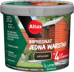 Altax Impregnat jedna warstwa palisander - 4,5L