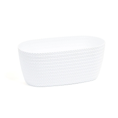 Osłonka owalna Jersey biała - śr. 38 cm