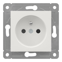 Electromalt Gniazdo Quad pojedyńcze z uziemieniem białe