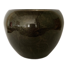 Osłonka ceramiczna Kula gold & black - śr. 19 cm