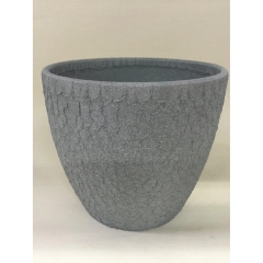 Osłonka ceramiczna Kroko szara - śr. 15 cm