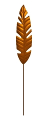 Dekoracja na piku liść miedź 120 cm
