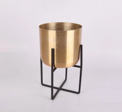 Osłonka Gold L metalowa, stelaż czarny - 15 x 15 x 27 cm