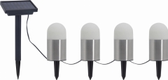 Łańcuch solarny 4-punktowy 4 x LED inox