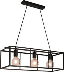 Lampa wisząca CUBIC czarna 3x 40W E27