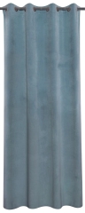 Zasłona VELVETIA turkusowa 140 cm x 260 cm na przelotkach