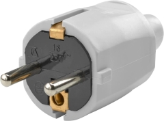 LUX Wtyczka UNI-SCHUKO 16A szara