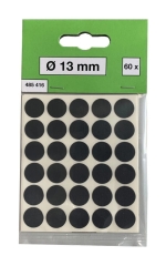 Lux-Tools Zaślepki samoprzylepne czarne 13mm