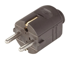 LUX Wtyczka z uziemieniem brązowa