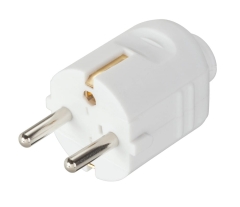 LUX Wtyczka Uni-Schuko 16A biala