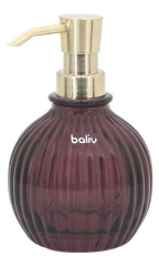 Baliv Dozownik do mydła pękaty 350ml fioletowe szkło