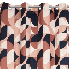 Zasłona ELOUAN na przelotkach 140 x 280 terracota