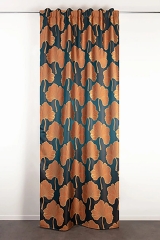 Zasłona GINKO na szelkach 135 x 280 niebiesko pomarańczowa