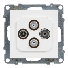 Gniazdo SUNO TV-R-2XSAT białe