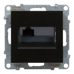 Gniazdo komputerowe RJ45/kat 6 UTP SUNO czarne