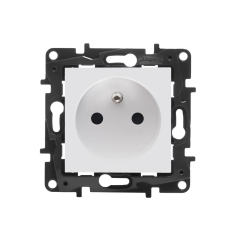 Niloe Step Gniazdo 2P+Z 16 A - 230 V bez przesłony, zaciski śrubowe, białe