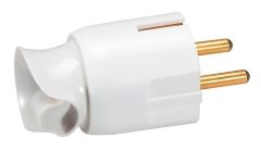 Legrand Wtyczka 2P+Z, obrotowa biała