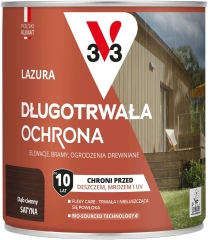V33 Lazura długotrwała ochrona dąb ciemny 0,75L