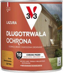 V33 Lazura długotrwała ochrona sosna skandynawska 0,75L