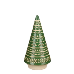 DEKORACJA CER DRZEWKO ZIEL/CZER MIX