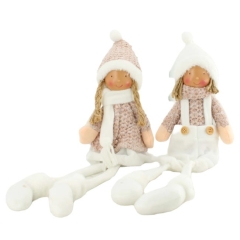 FIGURKA SIEDZACA DZIEW ROZ H:55CM