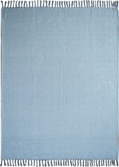 Koc tkany 130 x 170 cm jodełka szary