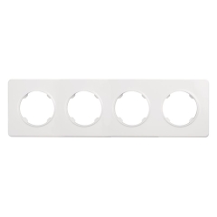 Ramka poczwórna DPM Solid Oval biała