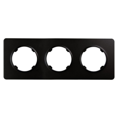 Ramka potrójna DPM Solid Oval czarna