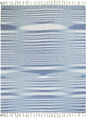 Koc tuftowany 130 x 170 cm romby niebieski