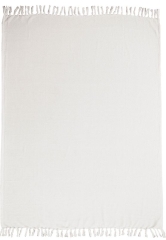 Koc tkany 130 x 170 cm romby biały